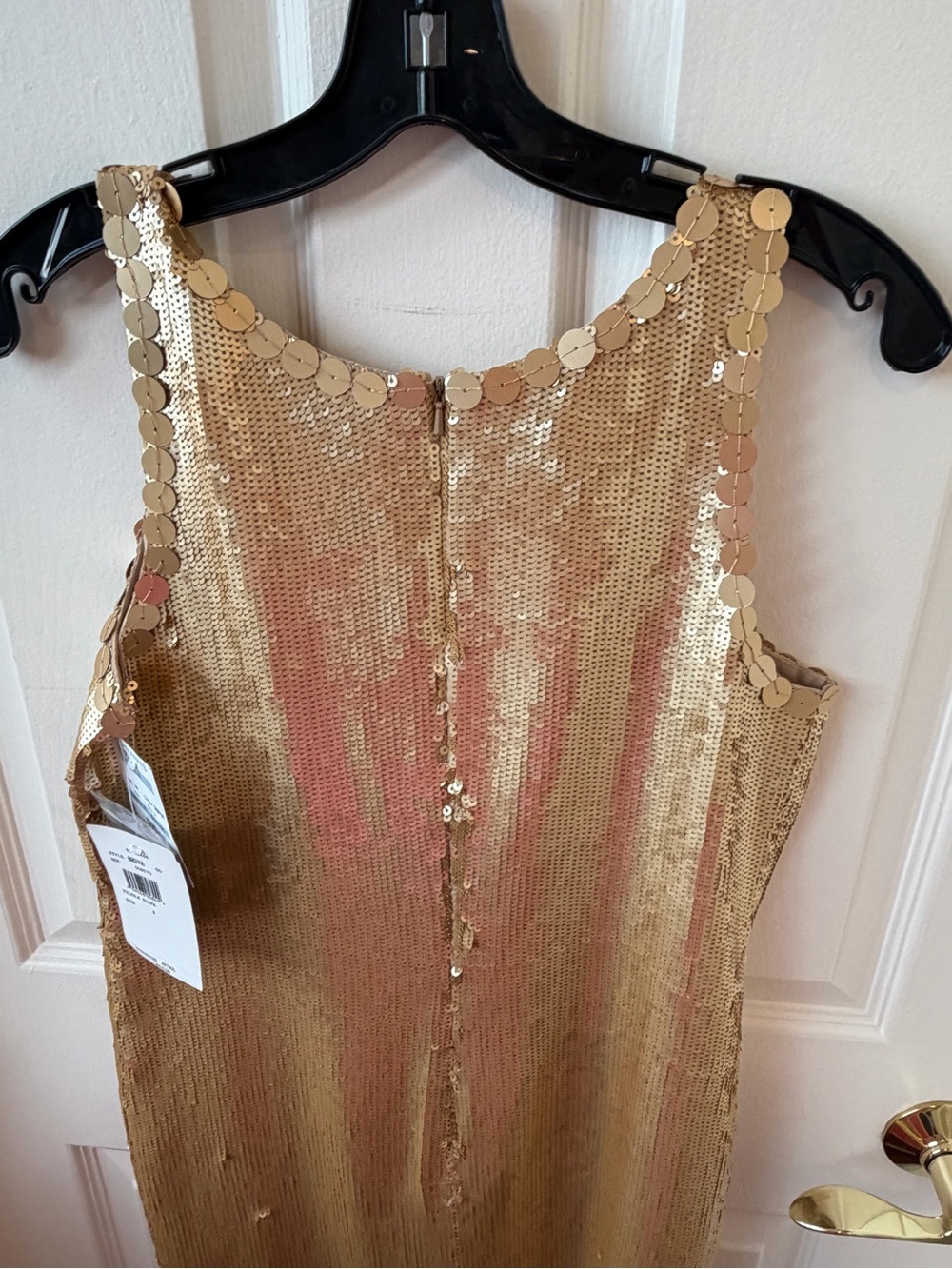 Nicole Miller Gold Sequin Sleeveless Party Dress nwt size 8
